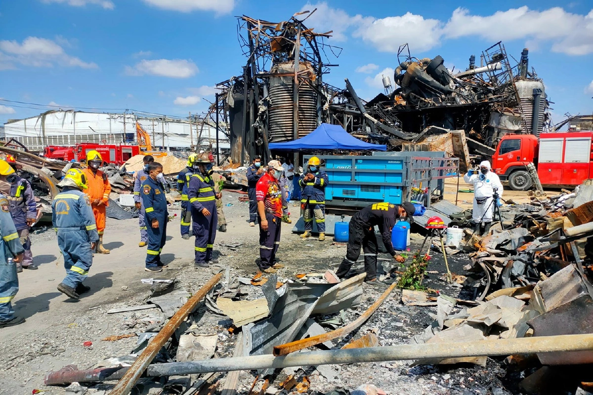 สดุดีไว้อาลัย"พอส"จบภารกิจกู้ภัยสารเคมีหมิงตี้