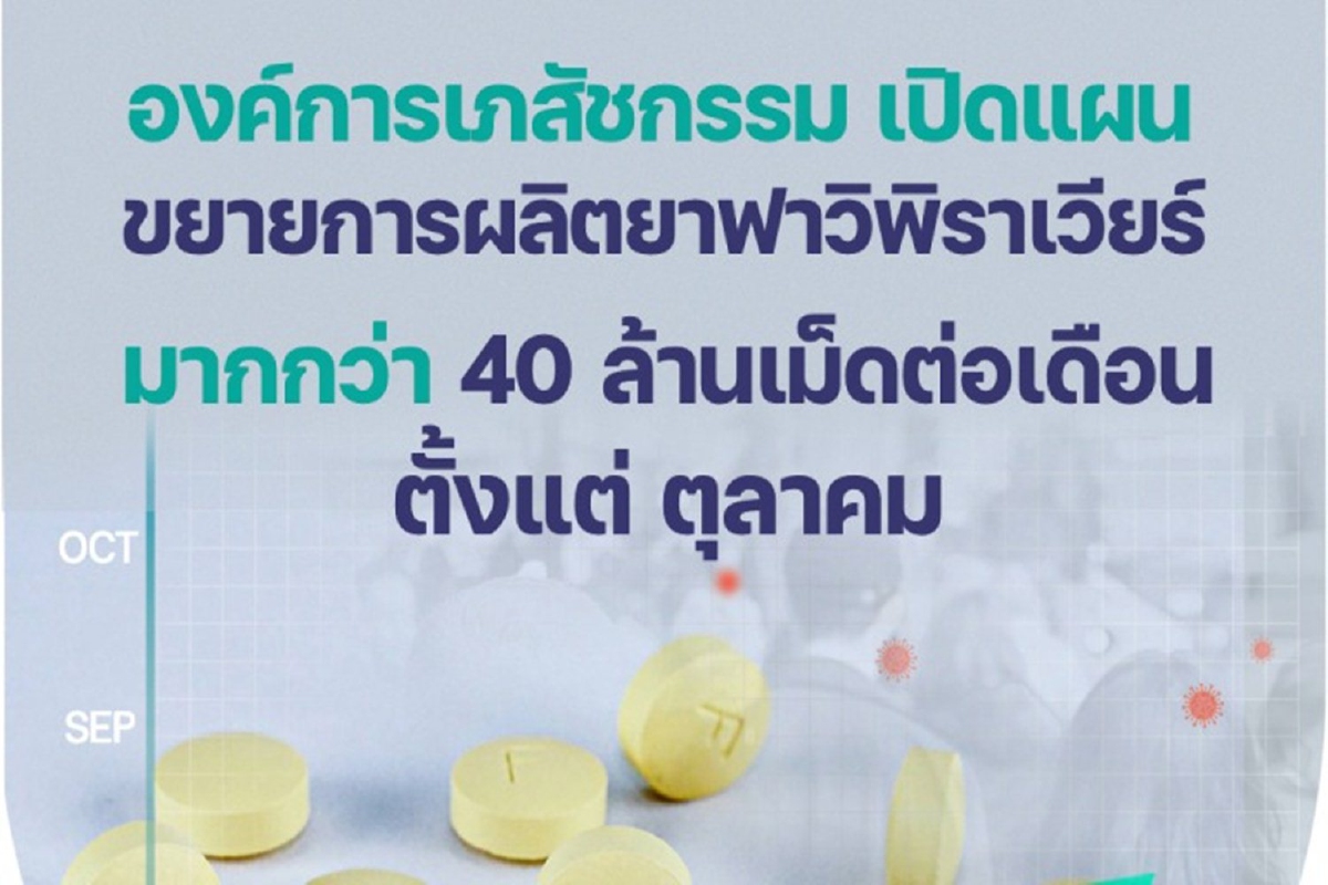 อภ.เปิดแผนเพิ่มผลิตยาฟาวิพิราเวียร์ ชี้ส.ค.มีเพิ่มจากตปท.43ล้านเม็ด อภ.เปิดแผนเพิ่มผลิตยาฟาวิพิราเวียร์ ชี้ส.ค.มีเพิ่มจากตปท.43ล้านเม็ด
