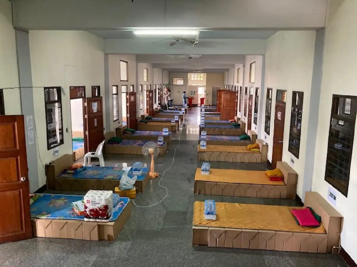 วัดสุทธิฯตั้ง"Temple Isolation"120เตียงดูแลผู้ป่วยโควิดสีเขียว 