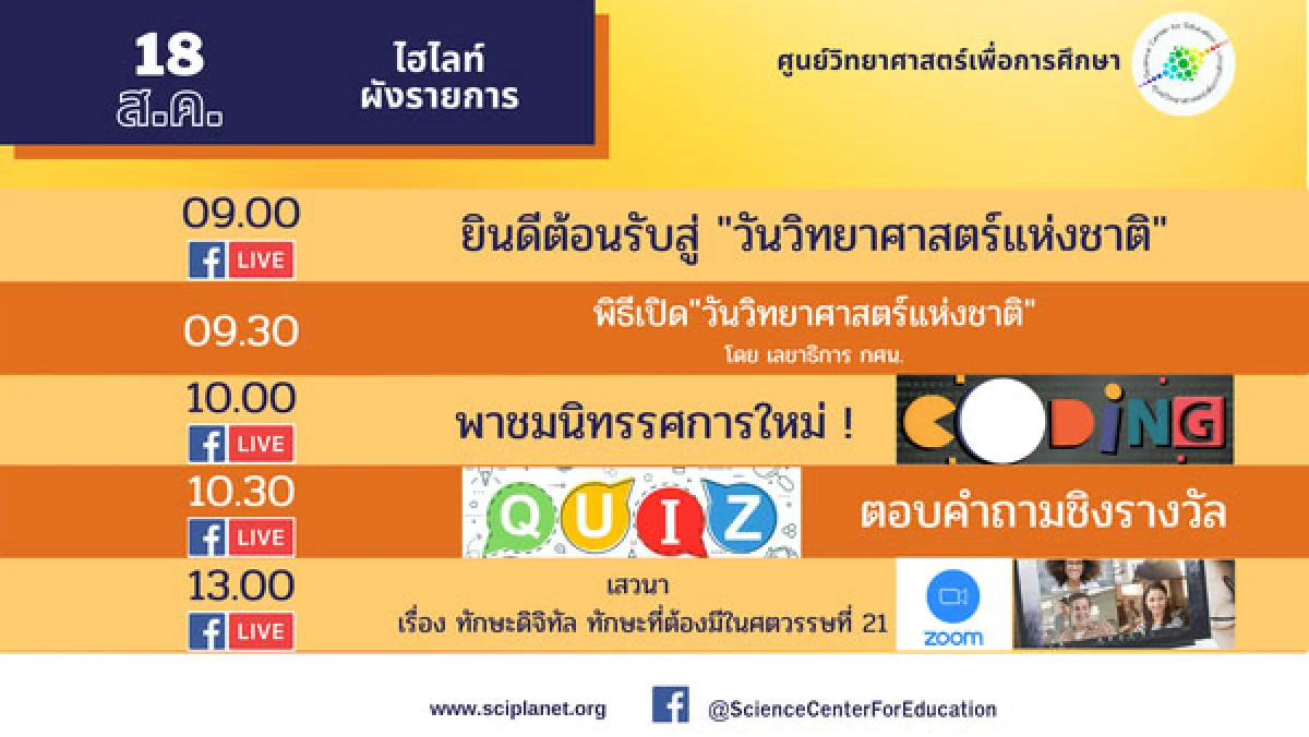 เลขาธิการ กศน. เชิญชวนร่วมกิจกรรม“วันวิทยาศาสตร์แห่งชาติ ประจำปี 2564” 