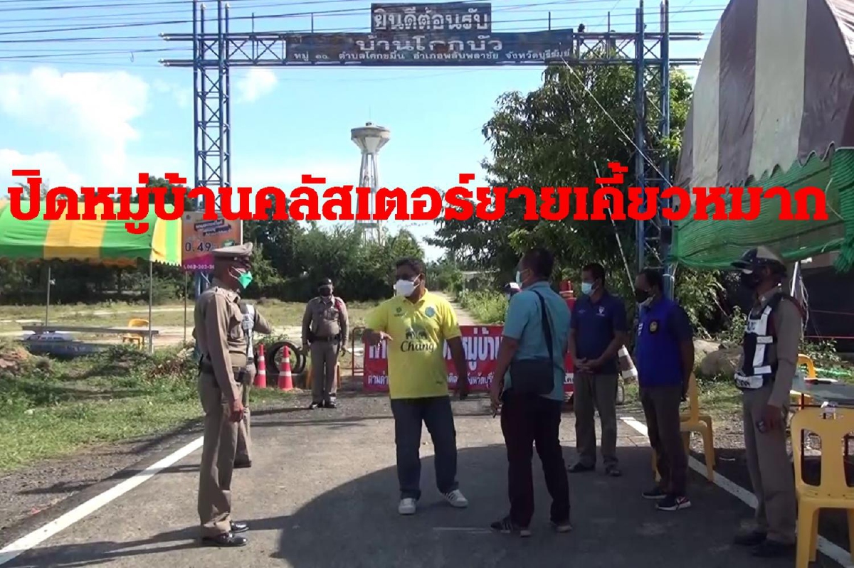 บุรีรัมย์ล็อกดาวน์หมู่บ้านคลัสเตอร์คุณยายติดโควิดเคี้ยวน้ำหมาก บุรีรัมย์ล็อกดาวน์หมู่บ้านคลัสเตอร์คุณยายติดโควิดเคี้ยวน้ำหมาก