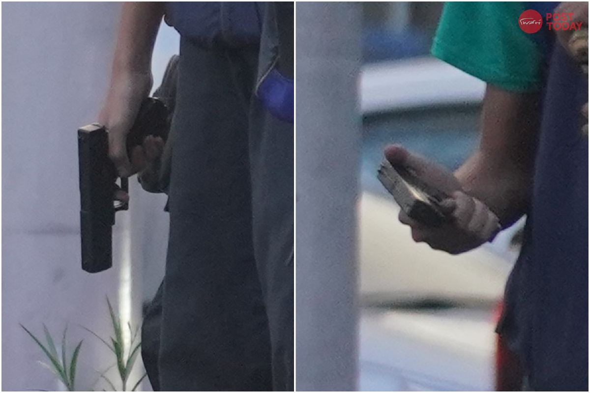 ซูมกันชัดๆ!วัตถุคล้ายปืน หรือ ช่องบนเสาไฟ