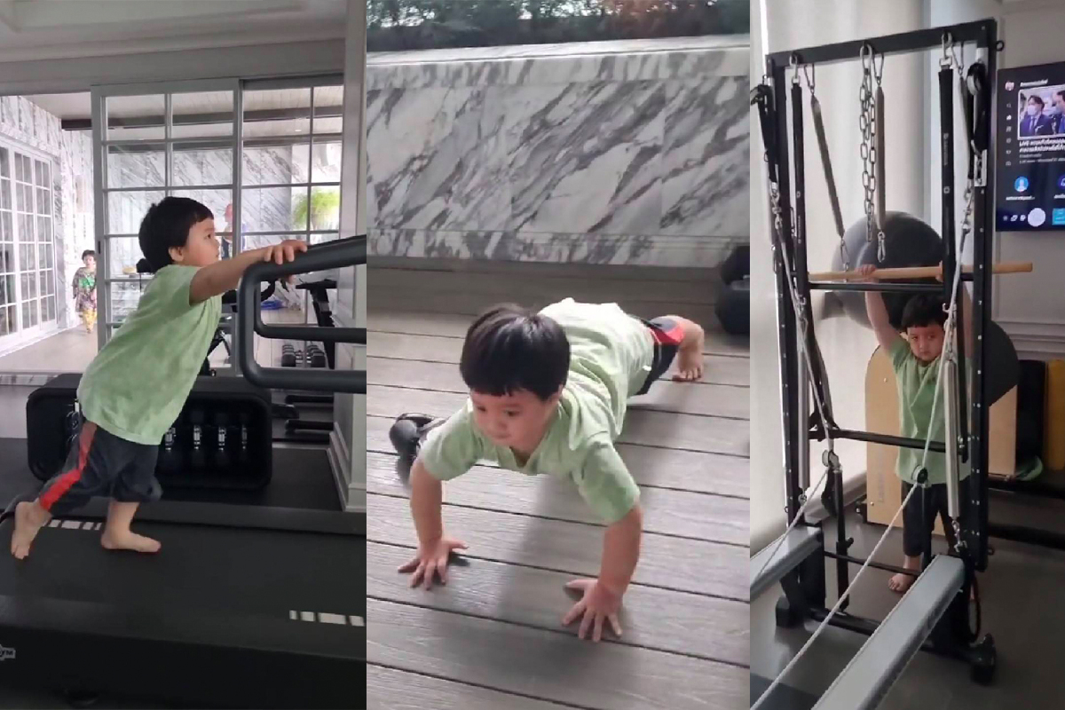 "พายุ" น่าเอ็นดู ฟิตแต่เช้าออกกำลังกายที่บ้านแบบชิลๆ "พายุ" น่าเอ็นดู ฟิตแต่เช้าออกกำลังกายที่บ้านแบบชิลๆ