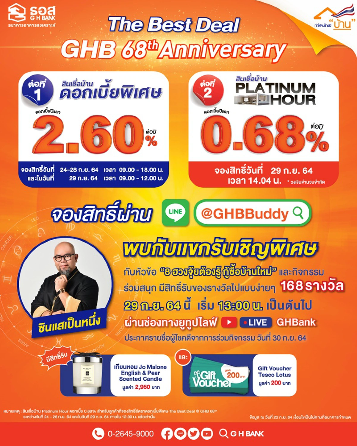 ธอส. Platinum Hour อัตราดอกเบี้ยปีที่ 1 เพียง 0.68% ต่อปี