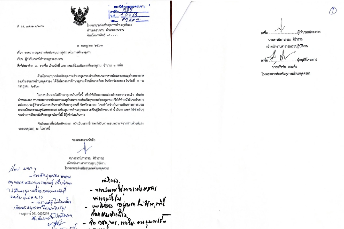 ผกก.ดอนจานเปิดหลักฐานขอใช้รถตู้โรงพัก