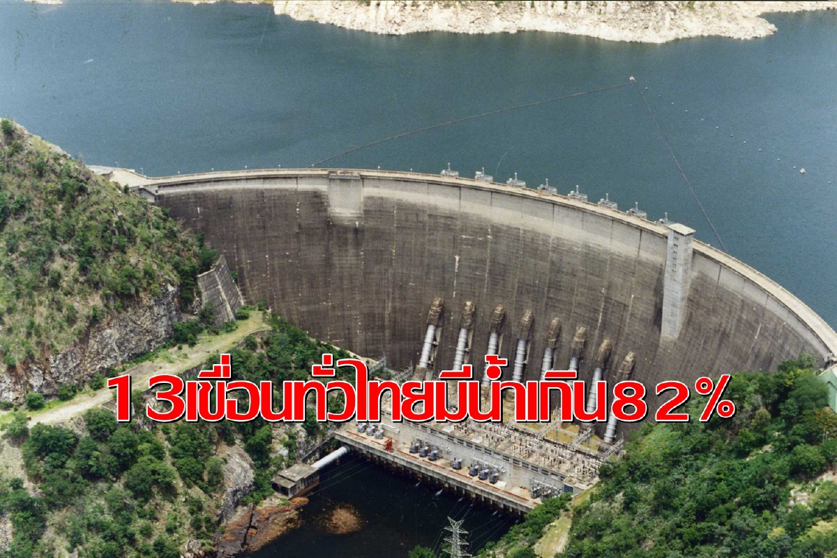 เปิดข้อมูล 13 เขื่อนทั่วไทยมีระดับน้ำเกิน 82 % ขึ้นไป เปิดข้อมูล 13 เขื่อนทั่วไทยมีระดับน้ำเกิน 82 % ขึ้นไป