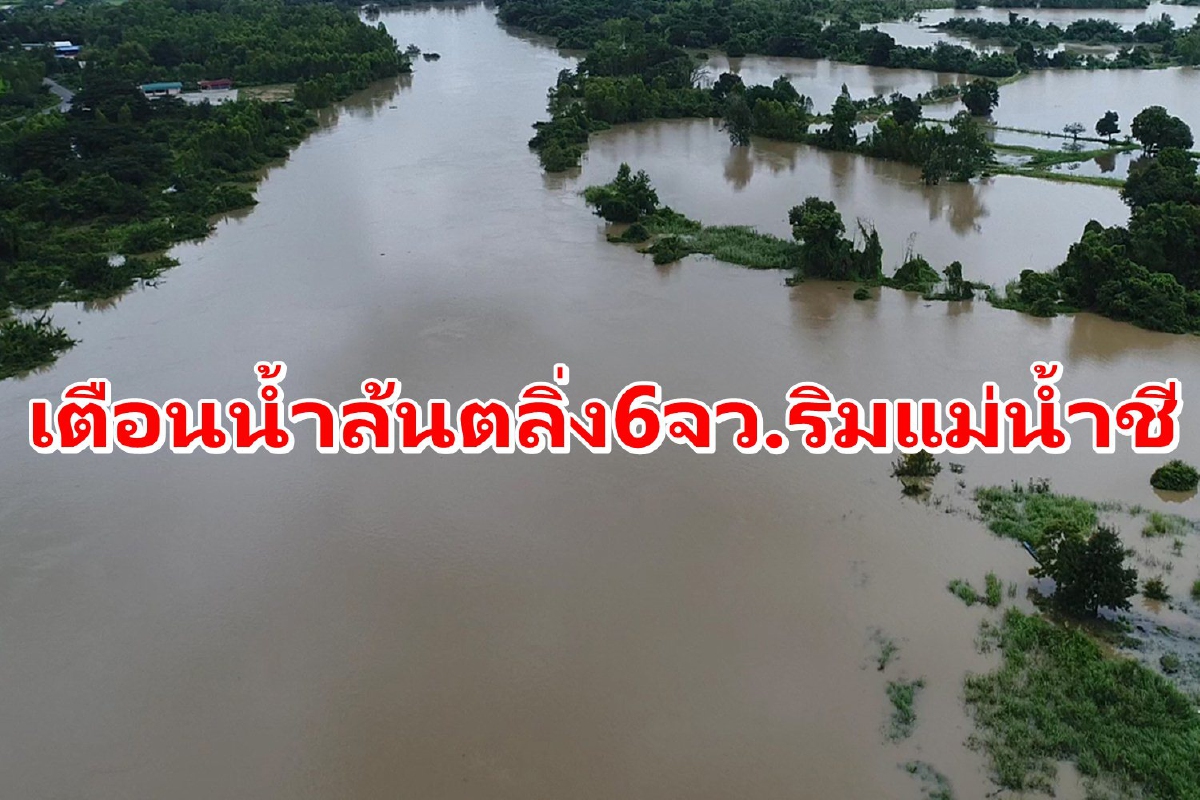 เตือนพื้นที่ลุ่มต่ำ6จว.ริมน้ำชีรับมือน้ำล้นตลิ่ง4-15ต.ค.นี้ เตือนพื้นที่ลุ่มต่ำ6จว.ริมน้ำชีรับมือน้ำล้นตลิ่ง4-15ต.ค.นี้