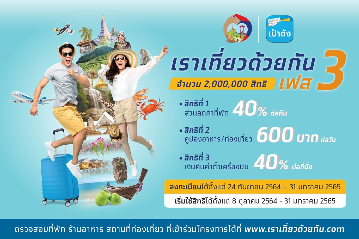 อยากจองสิทธิเราเที่ยวด้วยกันเฟส3 ต้องทำยังไง อยากจองสิทธิเราเที่ยวด้วยกันเฟส3 ต้องทำยังไง