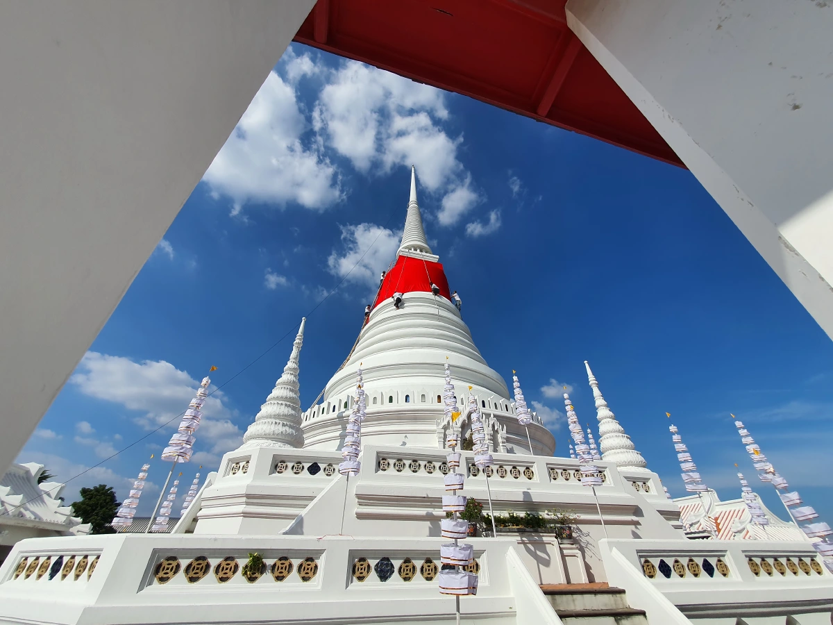 อัญเชิญผ้าแดงห่มองค์พระสมุทรเจดีย์งานประจำปีเมืองปากน้ำ