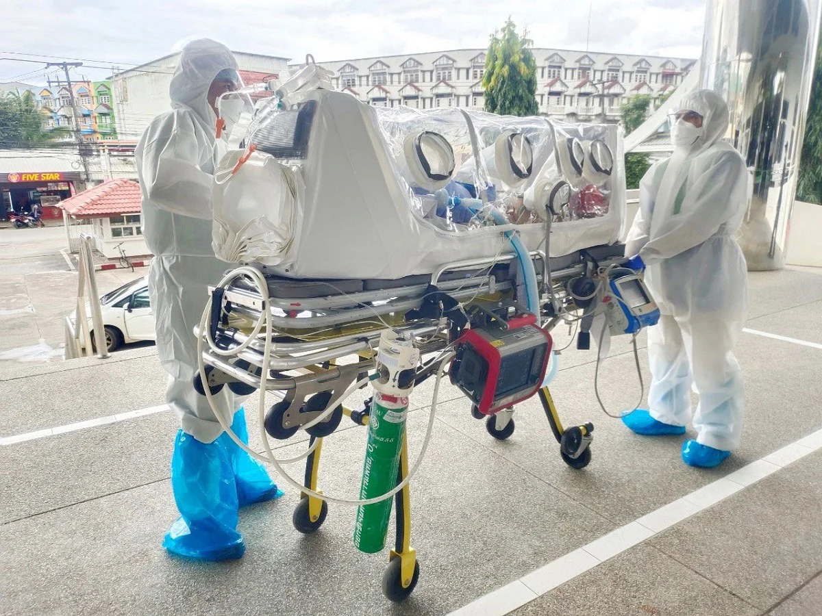 ศูนย์เคลื่อนย้ายผู้ป่วยบีดีเอ็มเอสประสบความสำเร็จในการเคลื่อนย้ายผู้ป่วย COVID-19 