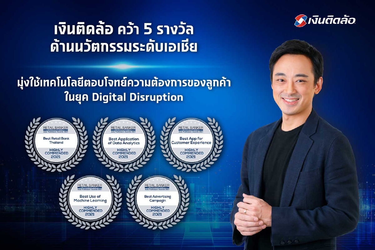 เงินติดล้อ คว้า 5 รางวัลด้านนวัตกรรมระดับเอเชีย มุ่งใช้เทคโนโลยีตอบโจทย์ความต้องการของลูกค้าในยุค Digital Disruption เงินติดล้อ คว้า 5 รางวัลด้านนวัตกรรมระดับเอเชีย มุ่งใช้เทคโนโลยีตอบโจทย์ความต้องการของลูกค้าในยุค Digital Disruption