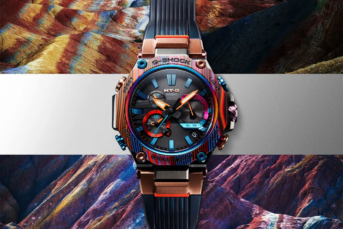 สะกดทุกสายตา Casio เผยโฉมนาฬิกา MT-G รุ่นใหม่ เจิดจรัสดั่งภูเขาสายรุ้ง