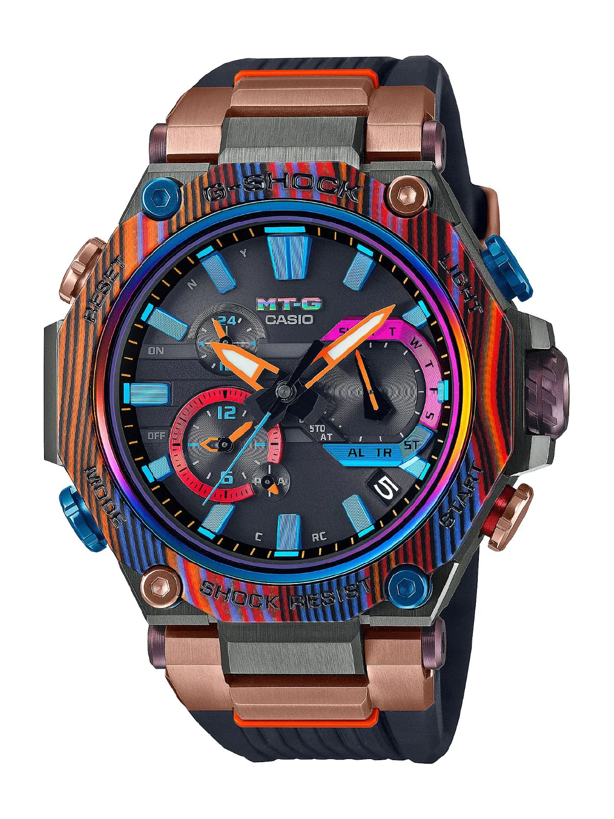 สะกดทุกสายตา Casio เผยโฉมนาฬิกา MT-G รุ่นใหม่ เจิดจรัสดั่งภูเขาสายรุ้ง