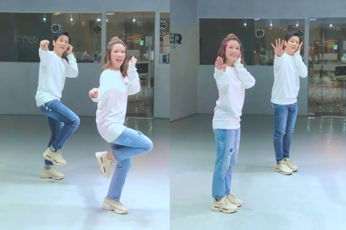 "โต๋-ไบรท์" ใส่ชุดคู่ พร้อมอวดลีลาสเต็ปแดนซ์แบบจัดเต็ม 