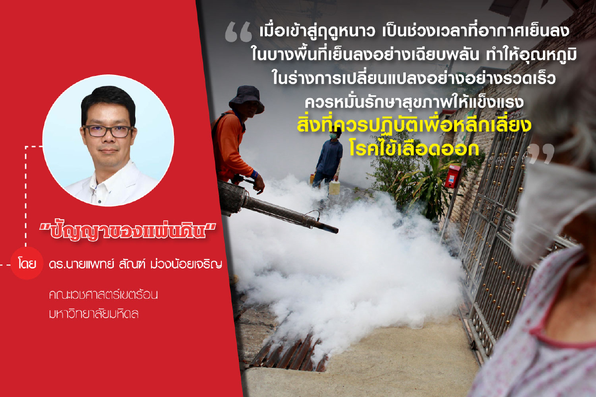 เมื่อเข้าสู่ฤดูหนาวยังต้องระวังโรคไข้เลือดออก เมื่อเข้าสู่ฤดูหนาวยังต้องระวังโรคไข้เลือดออก