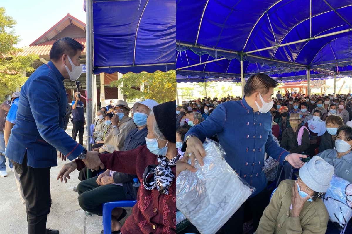 เลขาธรรมนัสมอบผ้าห่มผู้สูงอายุต้านภัยหนาว เลขาธรรมนัสมอบผ้าห่มผู้สูงอายุต้านภัยหนาว