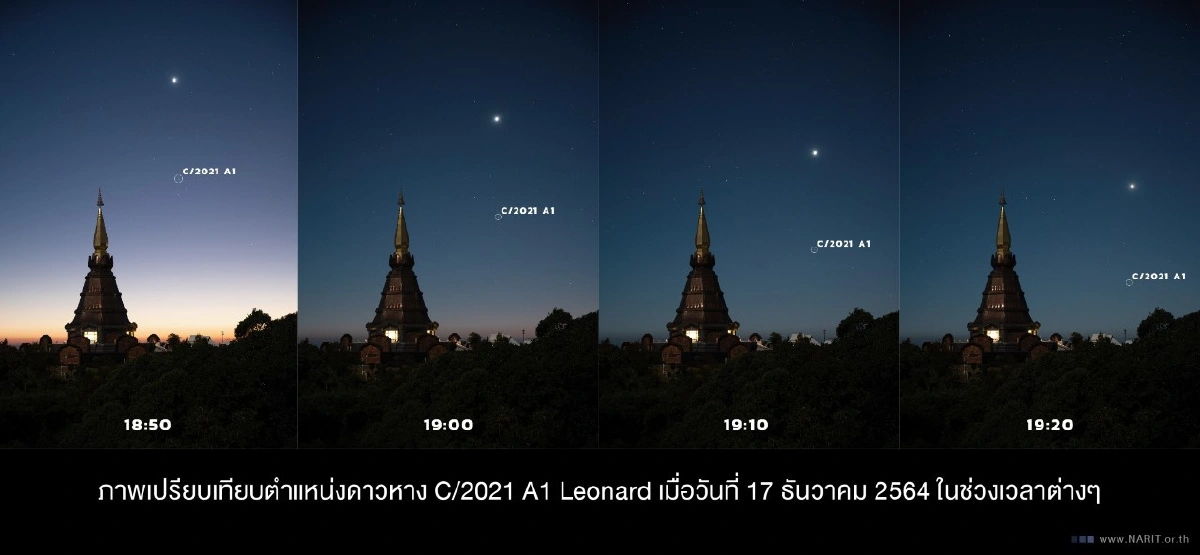 สดร. ชวนชม “ดาวหางลีโอนาร์ด”ก่อนพ้นระบบสุริยะ