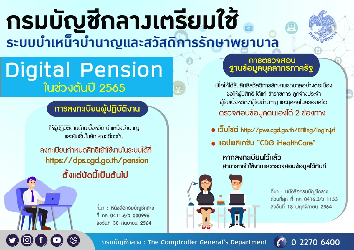 กรมบัญชีกลางเตรียมความพร้อม ใช้ระบบ Digital Pension