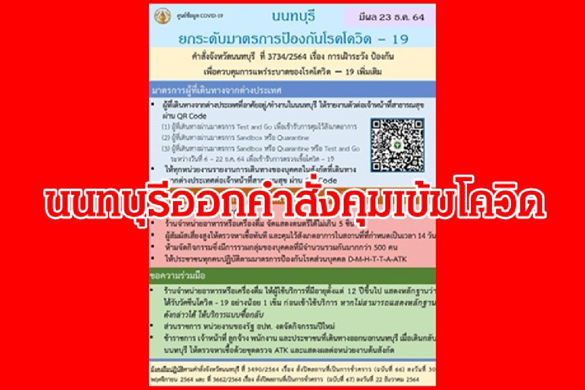 นนทบุรี คุมเข้มโควิด ห้ามจัดคอนเสิร์ต-งดกิจกรรมเกิน 500 คน มีผลแล้ว นนทบุรี คุมเข้มโควิด ห้ามจัดคอนเสิร์ต-งดกิจกรรมเกิน 500 คน มีผลแล้ว