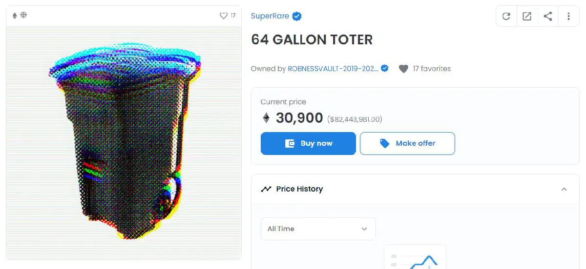 '64 gallon toter' รูปภาพถังขยะที่ตอนนี้มีมูลค่าหลายพันล้านบาท