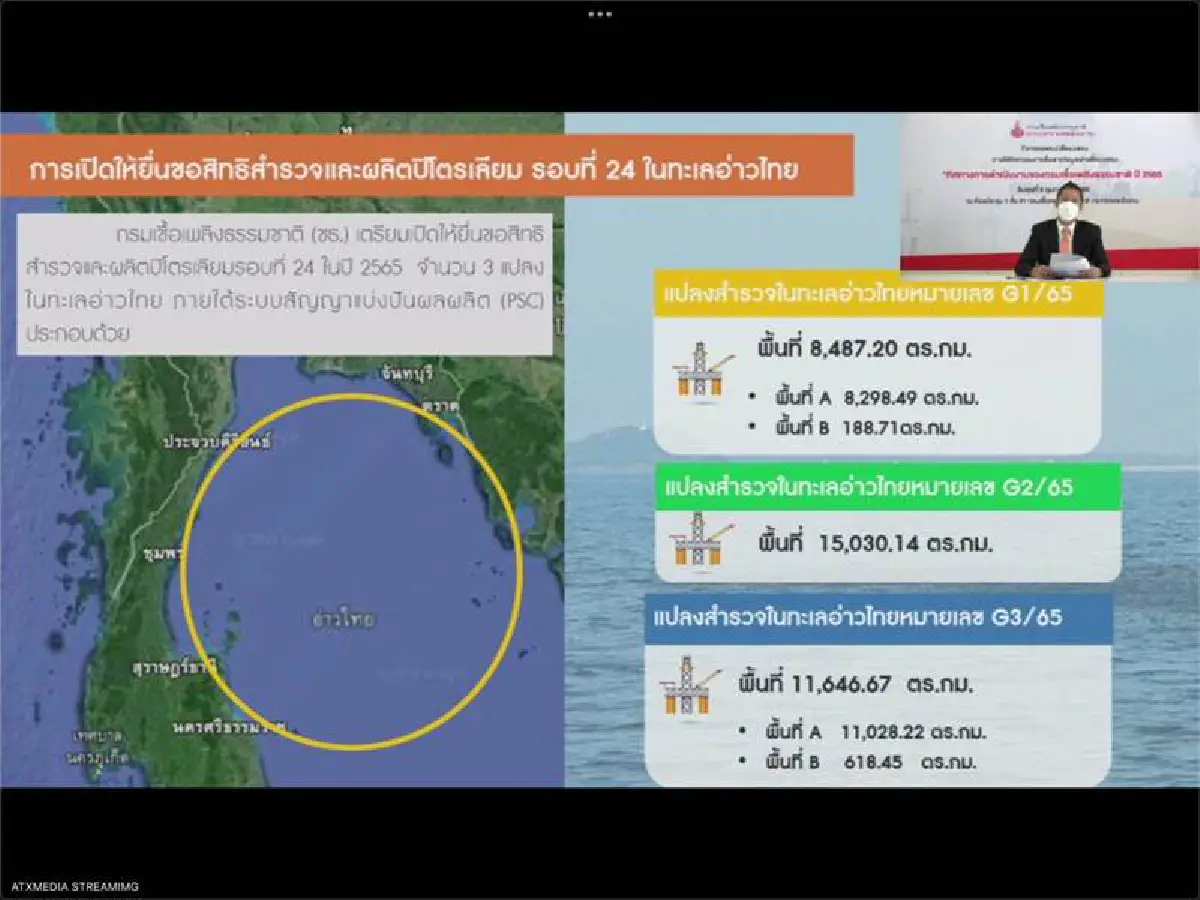 ครั้งแรกในรอบ15 ปี !!! ไทยเปิดนักลงทุนยื่นสำรวจแหล่งก๊าซ-น้ำมัน ในอ่าวไทย 3 แปลงใหญ่ เงินลงทุนกว่า 1.5 พันล้าน