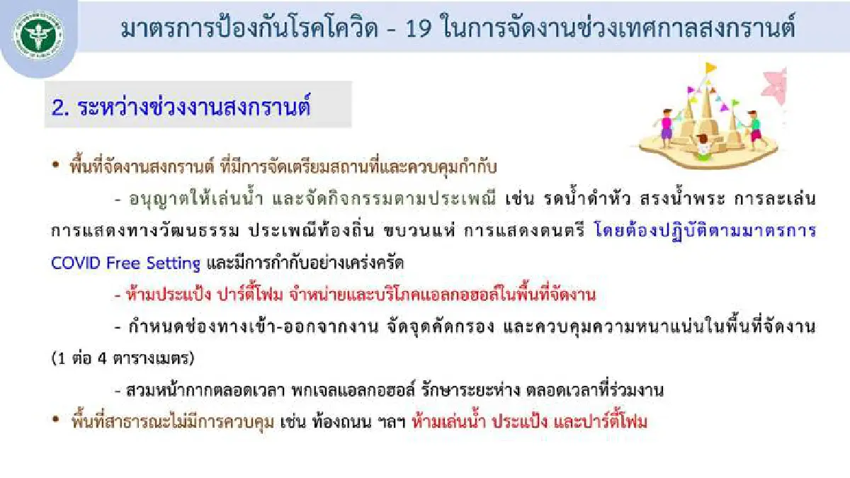 สงกรานต์ปี65! "เล่นน้ำตามประเพณี" ห้ามแป้ง-ปาร์ตี้โฟม-ดื่มแอลกอฮอล์