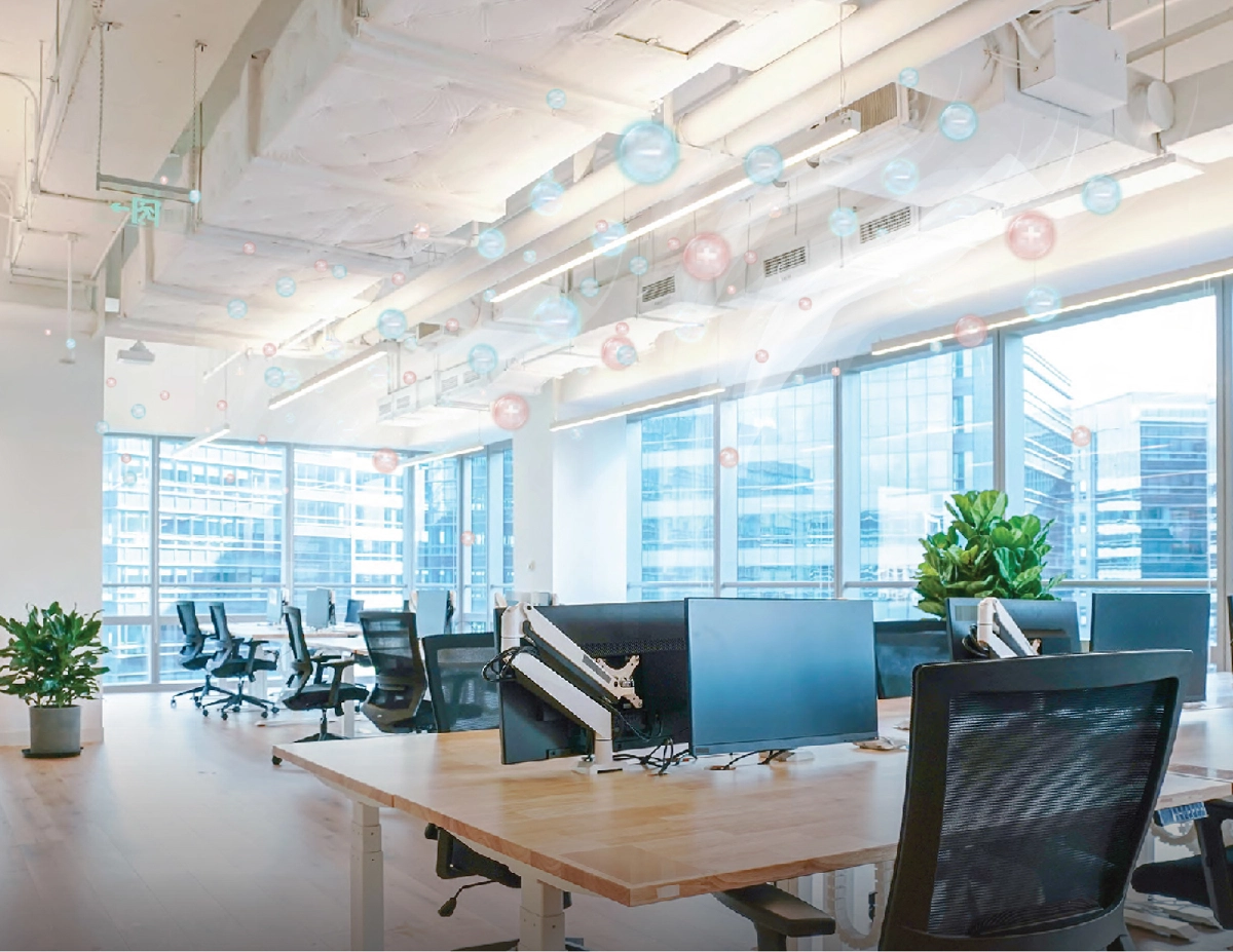 SCG นำร่องสร้างมาตรฐานอากาศในอาคารที่สะอาดปลอดภัยยิ่งกว่า ในทุกตึกของ SCG Campus ด้วยระบบไอออนกำจัดเชื้อโรคในอากาศ