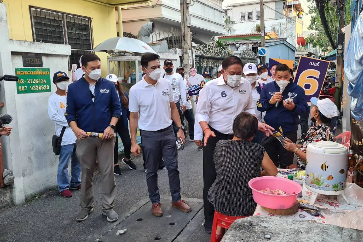 "อัศวิน"หาเสียงเขตบางคอแหลมขอกลับมารับใช้อีก