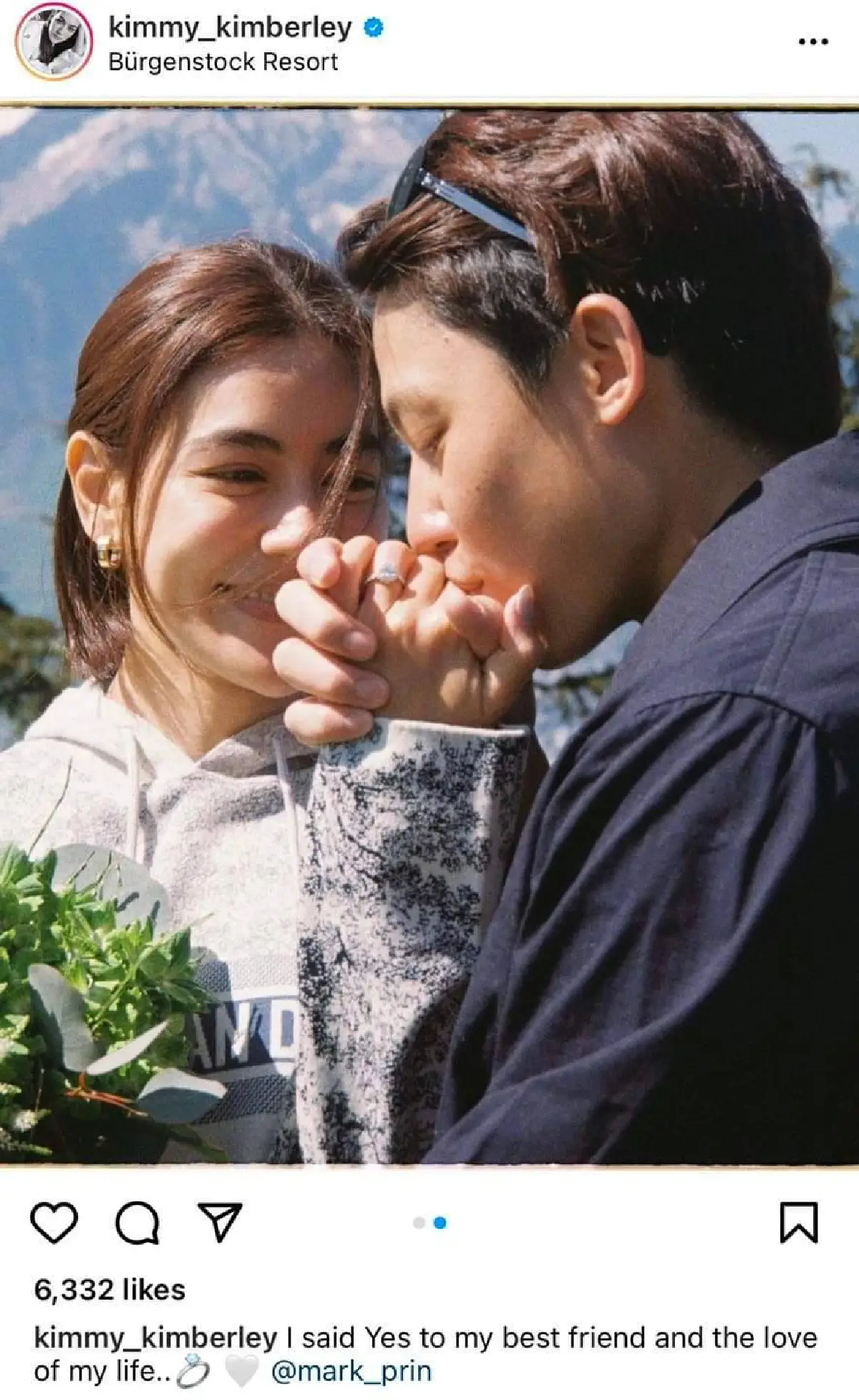 เราพร้อมแล้ว! "หมาก" ขอ "คิมเบอร์ลี" แต่งงานสุดโรแมนติก