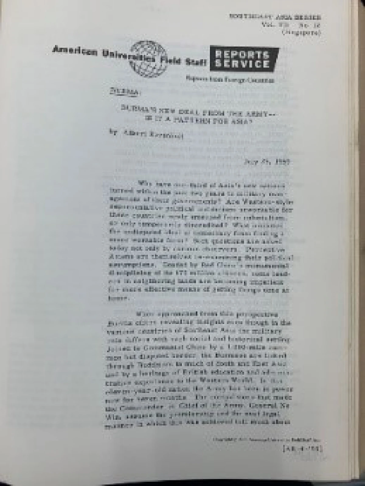 45 ปี 6 ตุลาฯ (ตอนที่ยี่สิบเจ็ด): แนวโน้มการครองอำนาจยาวนานของผู้นำทางการเมืองในเอเชียตะวันออกเฉียงใต้ในช่วงระหว่างและหลังสงครามเย็นกรณี “อู นุ-เนวิน 2501”