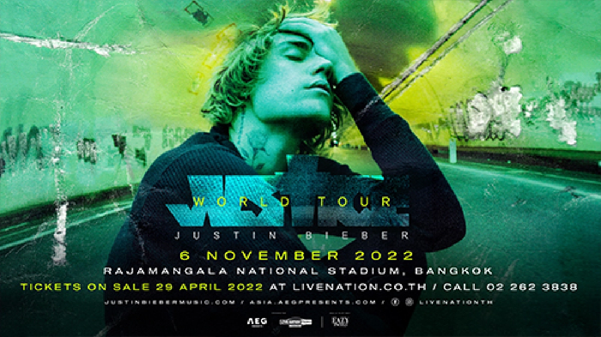 “จัสติน บีเบอร์” ประกาศเพิ่มตารางทัวร์รอบโลก! พร้อมจัดเต็ม ยิ่งใหญ่ ในเมืองไทย 6 พ.ย. นี้