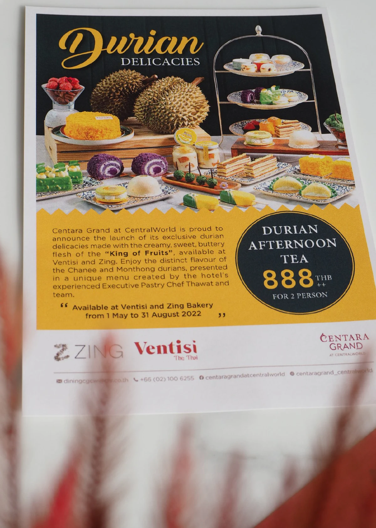 จาก 'ทุเรียน' ราชาแห่งผลไม้ สู่สุดยอด Pastry ที่รังสรรค์สุดฝีมือ