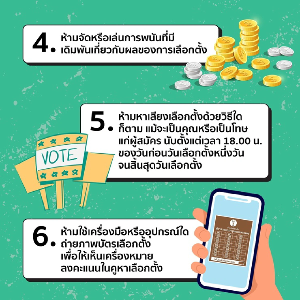 เปิด 11 ข้อห้ามทำ ในวันเลือกตั้งผู้ว่าฯกทม.-สก. ฝ่าฝืนมีโทษ