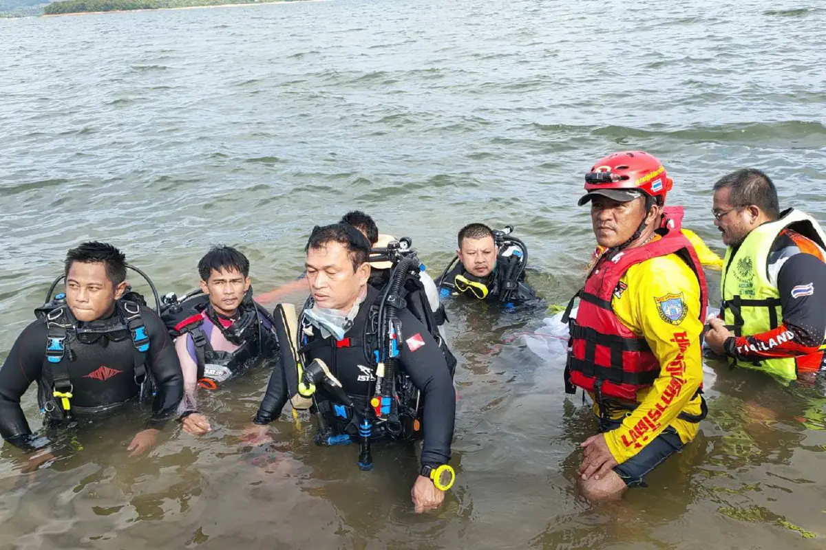พบแล้ว!ร่างอดีตครูสอนบินวัย 86 จมอ่างเก็บเขื่อนศรีฯ หลังใช้โดรนค้นหาใต้น้ำ