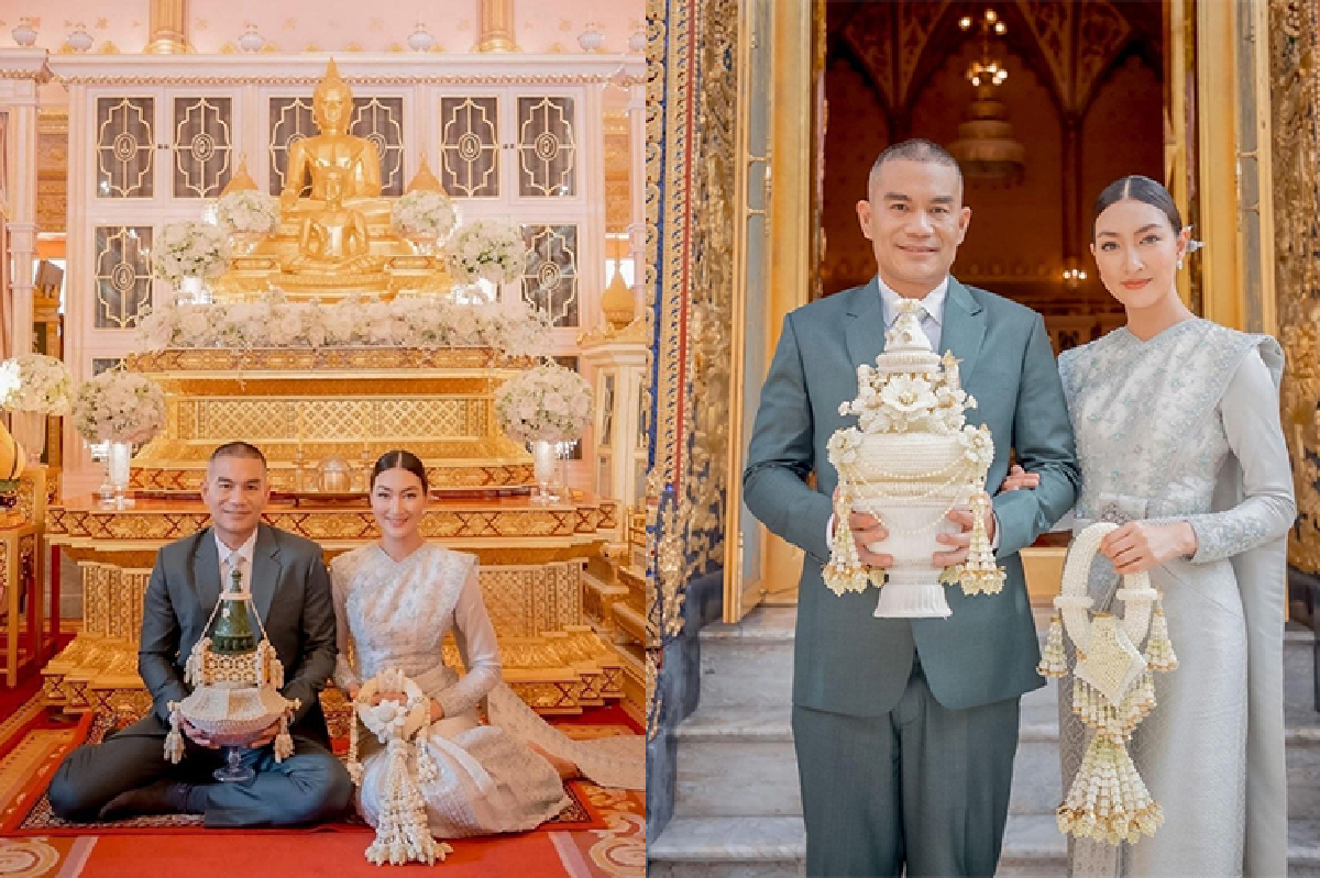 มงคลชีวิตคู่! “แพนเค้ก” ควง “พี่หมี” รับน้ำพระพุทธมนต์จากสมเด็จพระสังฆราชฯ มงคลชีวิตคู่! “แพนเค้ก” ควง “พี่หมี” รับน้ำพระพุทธมนต์จากสมเด็จพระสังฆราชฯ