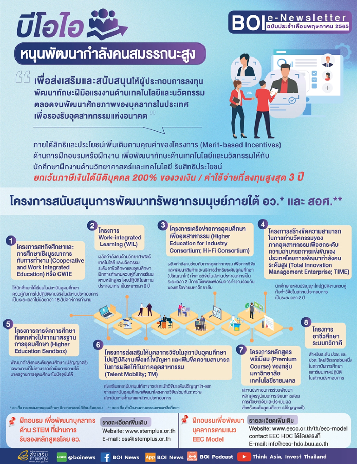 บีโอไอหนุนพัฒนากำลังคนสมรรถนะสูง 