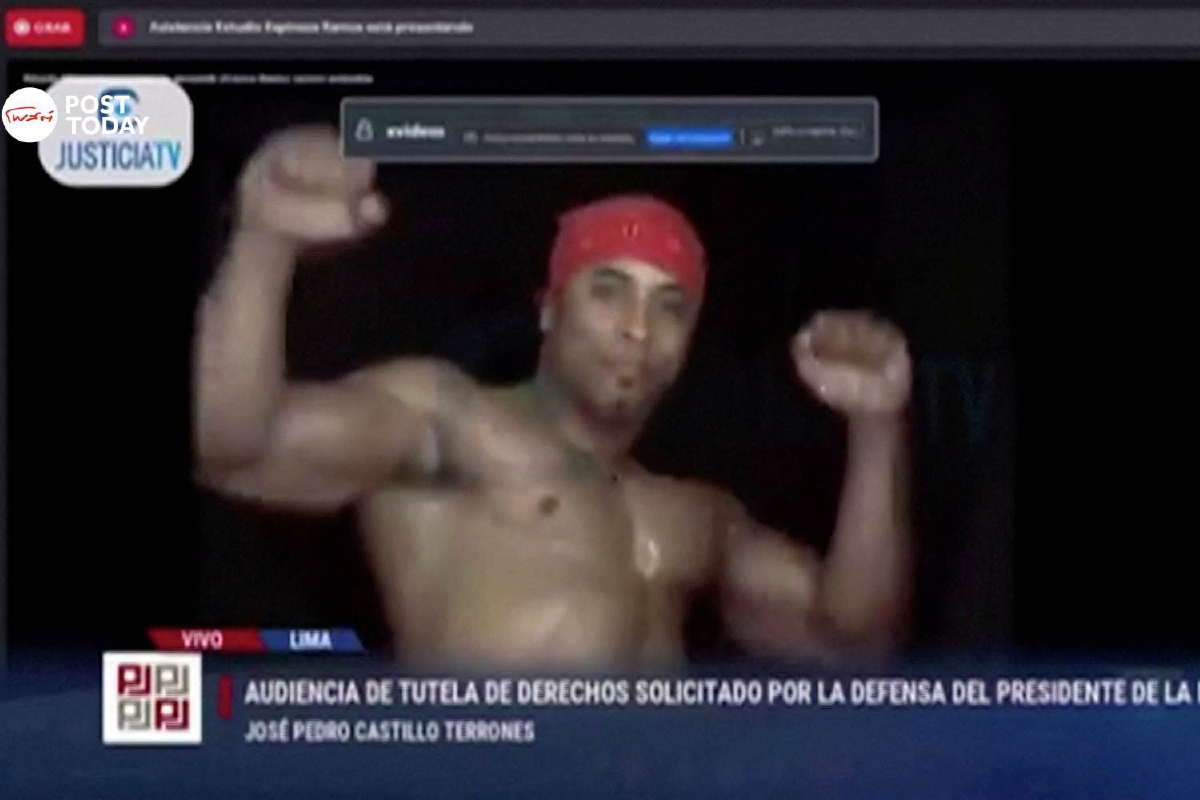 คลิประบำเปลื้องผ้าโผล่กลางถ่ายทอดสดพิจารณาคดีผู้นำเปรู