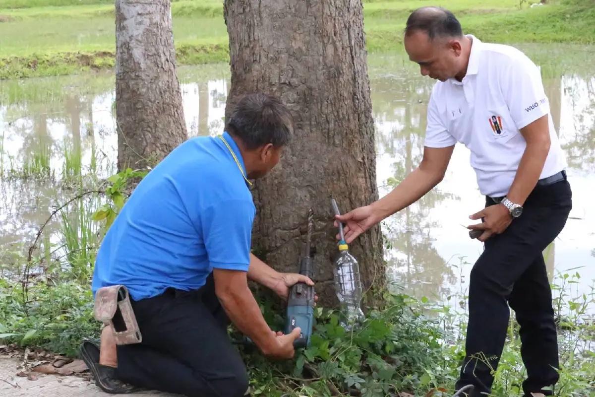 อบต.พิมานโชว์ความสำเร็จ เจาะน้ำมันยางนาใช้แทนดีเซล ลดตุ้นทุนเกษตรกร 