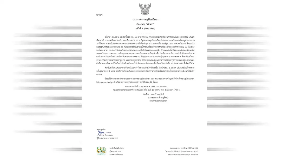 อัพเดทสถานการณ์น้ำท่วมล่าสุด 15 ตุลาคม