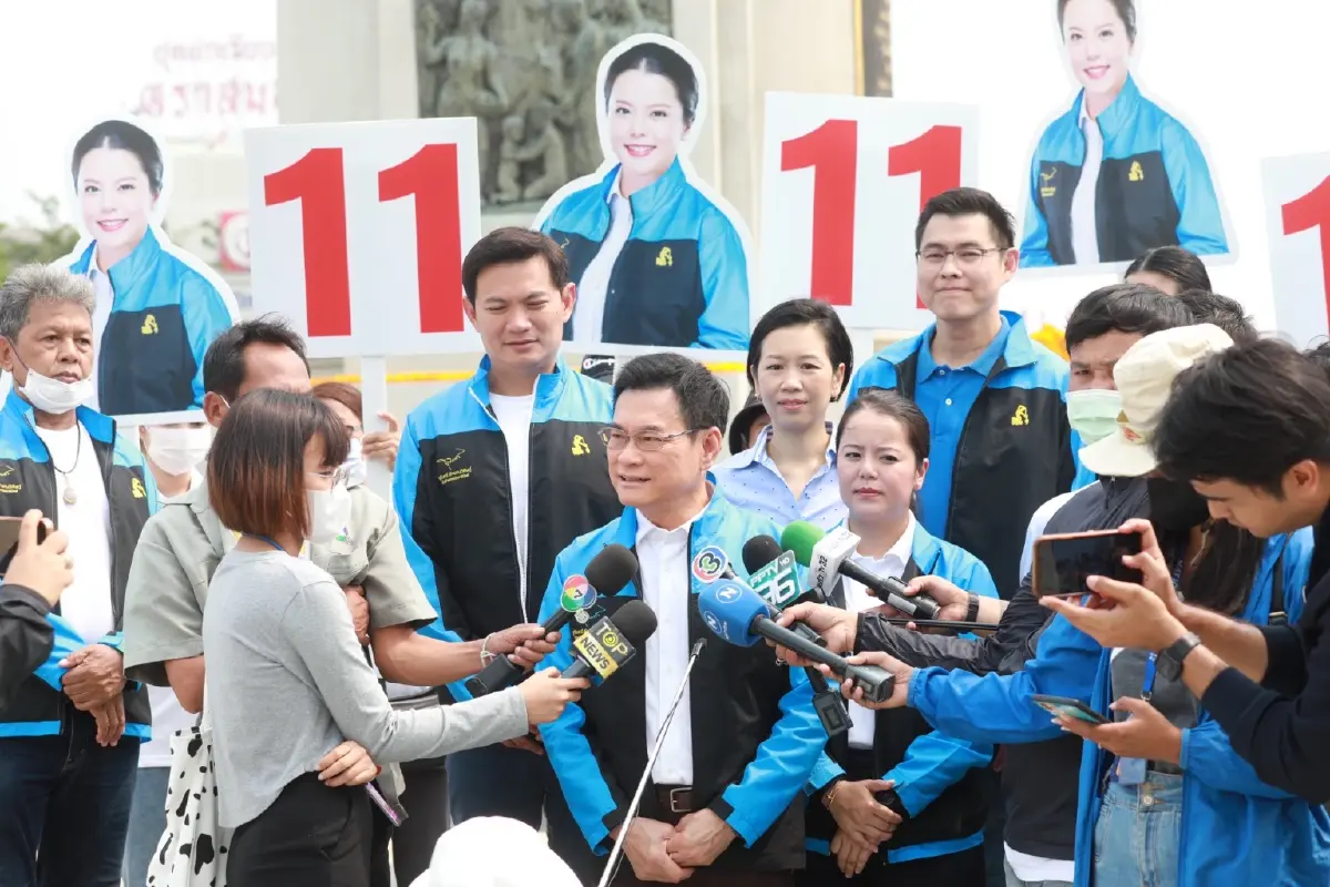 เลือกตั้ง66:'จุรินทร์'ช่วย'แนน ศิริภา'หาเสียงวงเวียนใหญ่