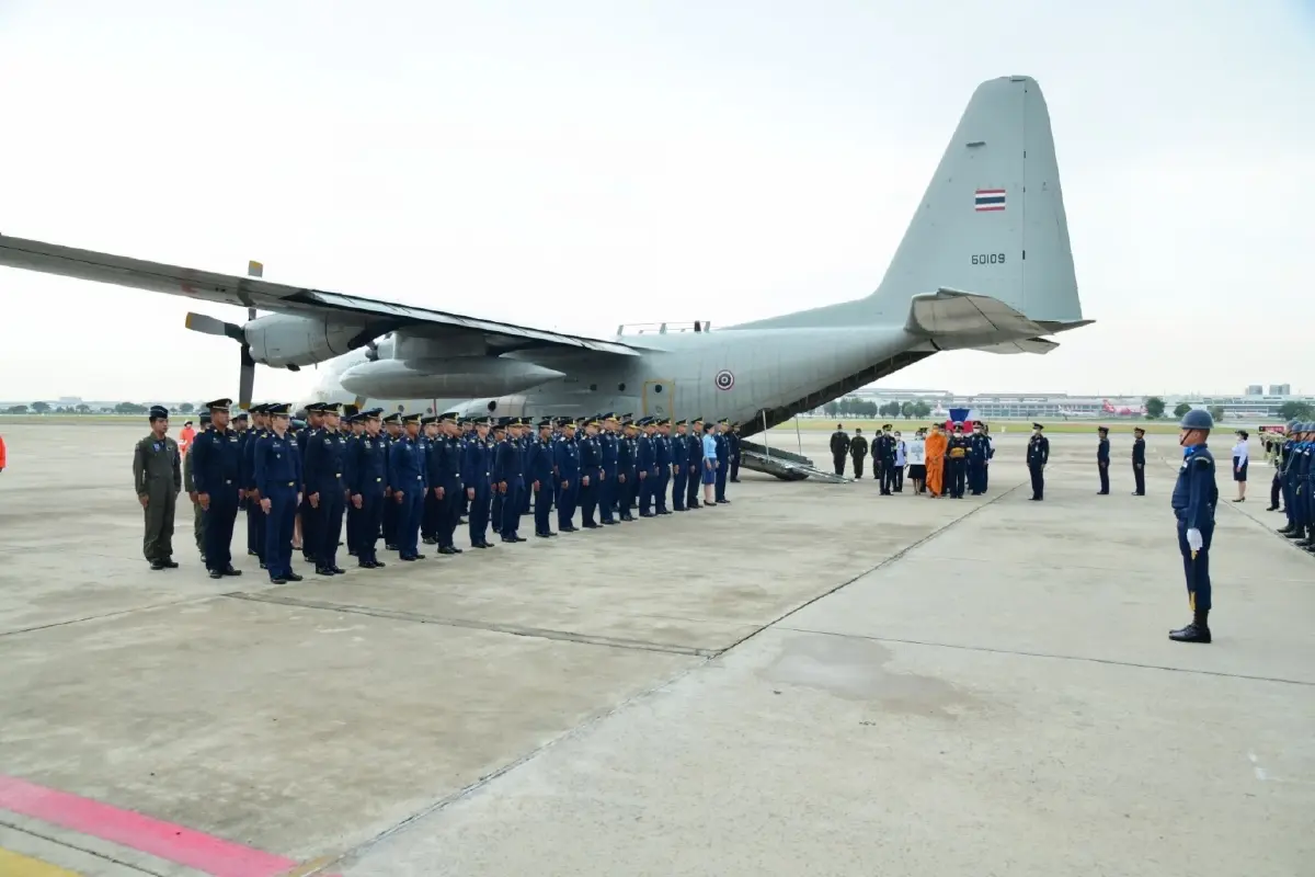 กองทัพอากาศ จัดพิธีรับร่างครูการบิน จากอุบัติเหตุเครื่องบินฝึก CT-4E