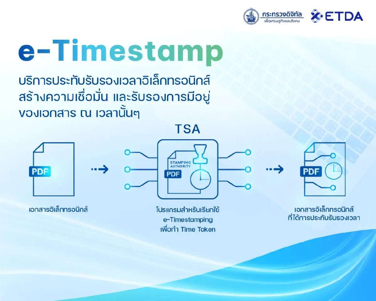 ETDA โชว์ 2 บริการ สร้างความเชื่อมั่น “เอกสารอิเล็กทรอนิกส์”