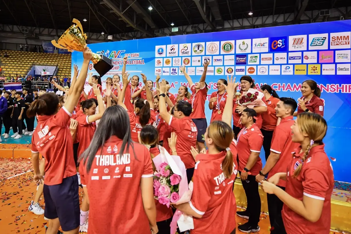 คะแนนขยับ แต่อันดับโลกเท่าเดิม ! วอลเลย์บอลหญิงไทย ได้แชมป์เอเชีย