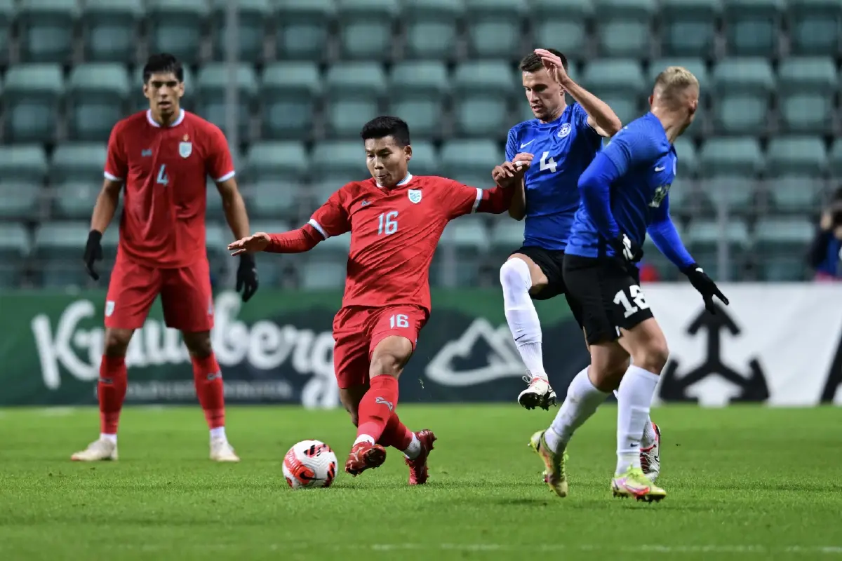 ผลฟุตบอล ทีมชาติไทยสู้เต็มที่ไล่ตีเสมอ เอสโตเนีย 1-1 อุ่นเครื่อง ฟีฟ่าเดย์
