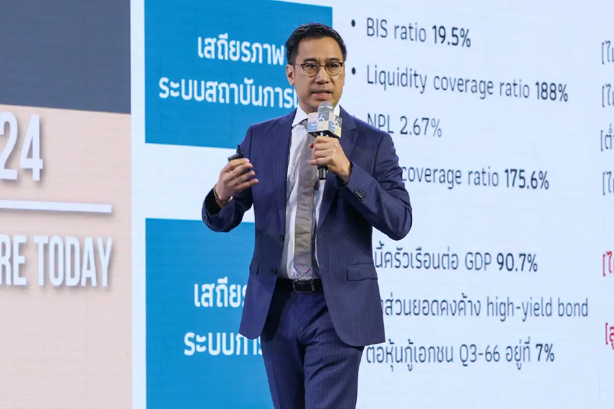 นายเศรษพุฒิ สุทธิวาทนฤพุฒิ ผู้ว่าการธนาคารแห่งประเทศไทย (ธปท.) หรือ แบงก์ชาติ 