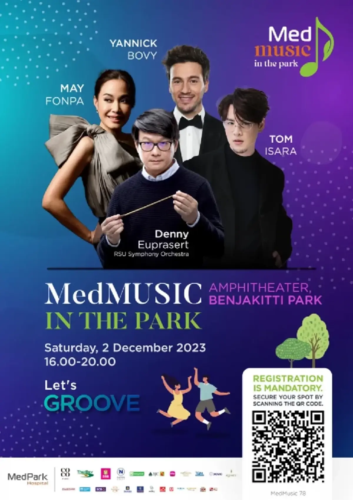 เตรียมฟังดนตรีในสวนและออกสเต็ปสวิงแดนซ์ในงาน 'Med Music in the Park'