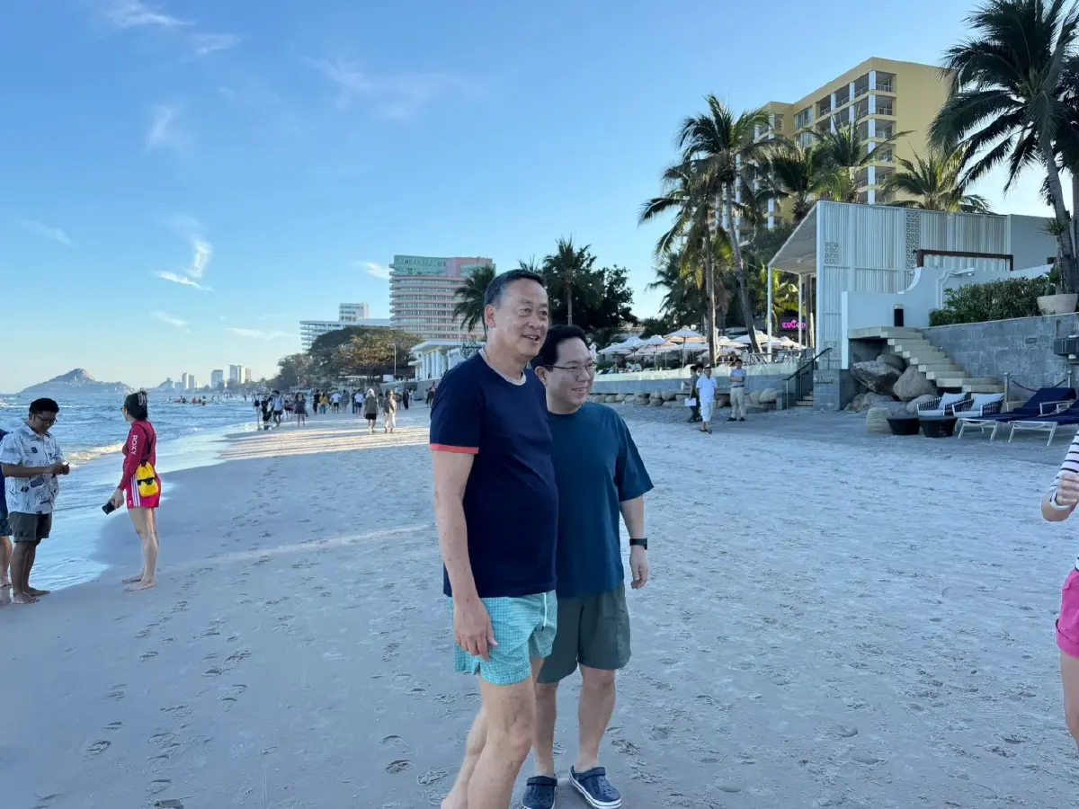 นายกฯเศรษฐาพาครอบครัวพักผ่อนส่วนตัวหัวหินช่วงปีใหม่