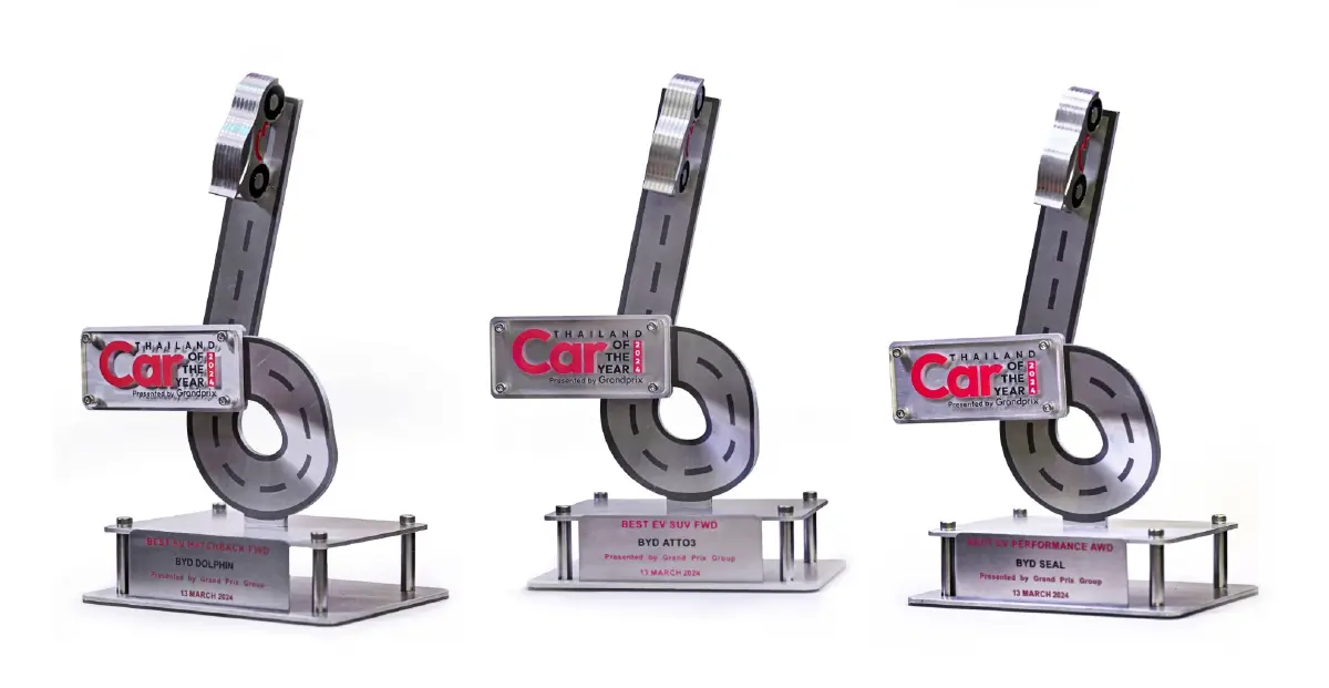 BYD คว้า 3 รางวัลจากเวที CAR OF THE YEAR 2024