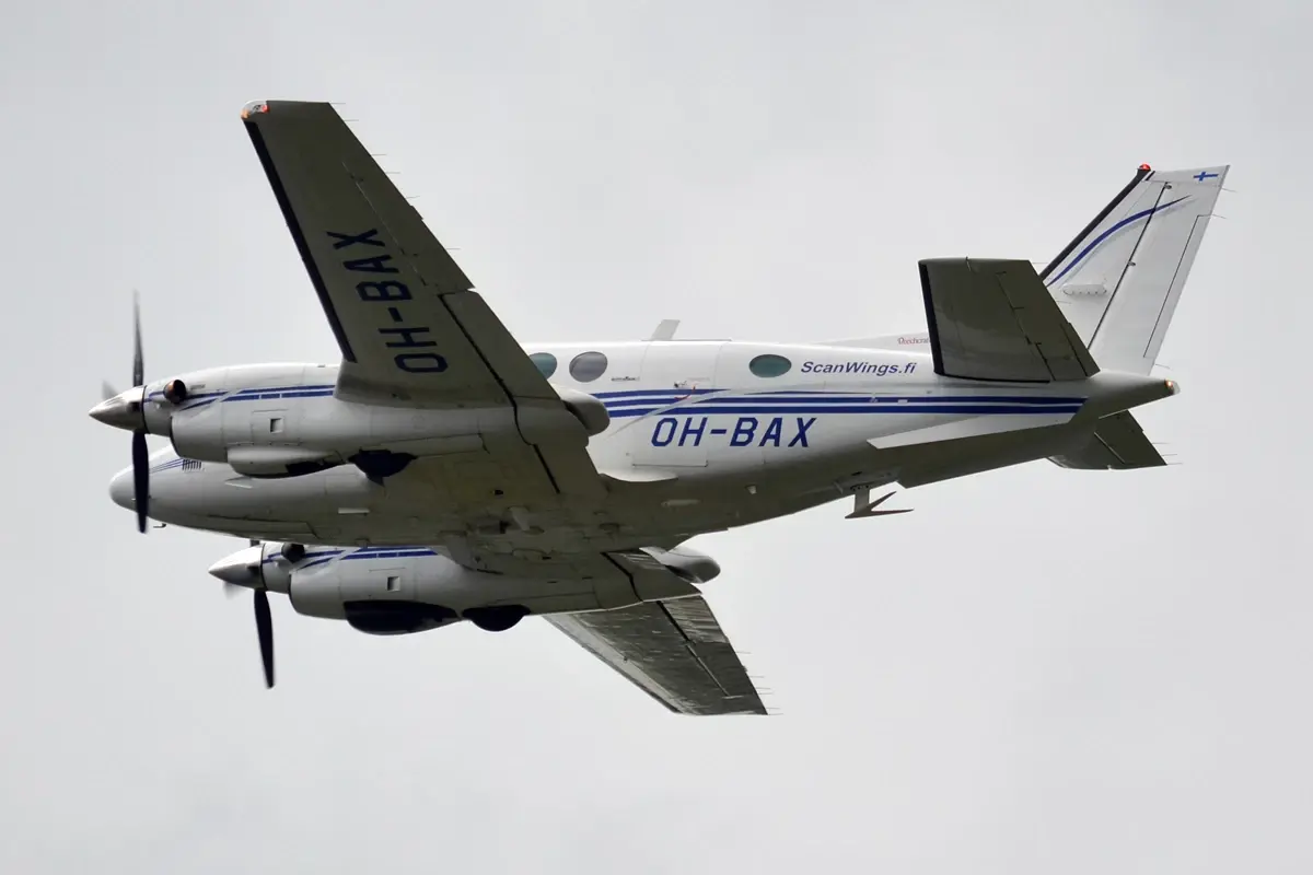 Beechcraft King Air C90 ใช้สำหรับการหยอดเมฆ (เครดิตภาพ Wikipedia.org)
