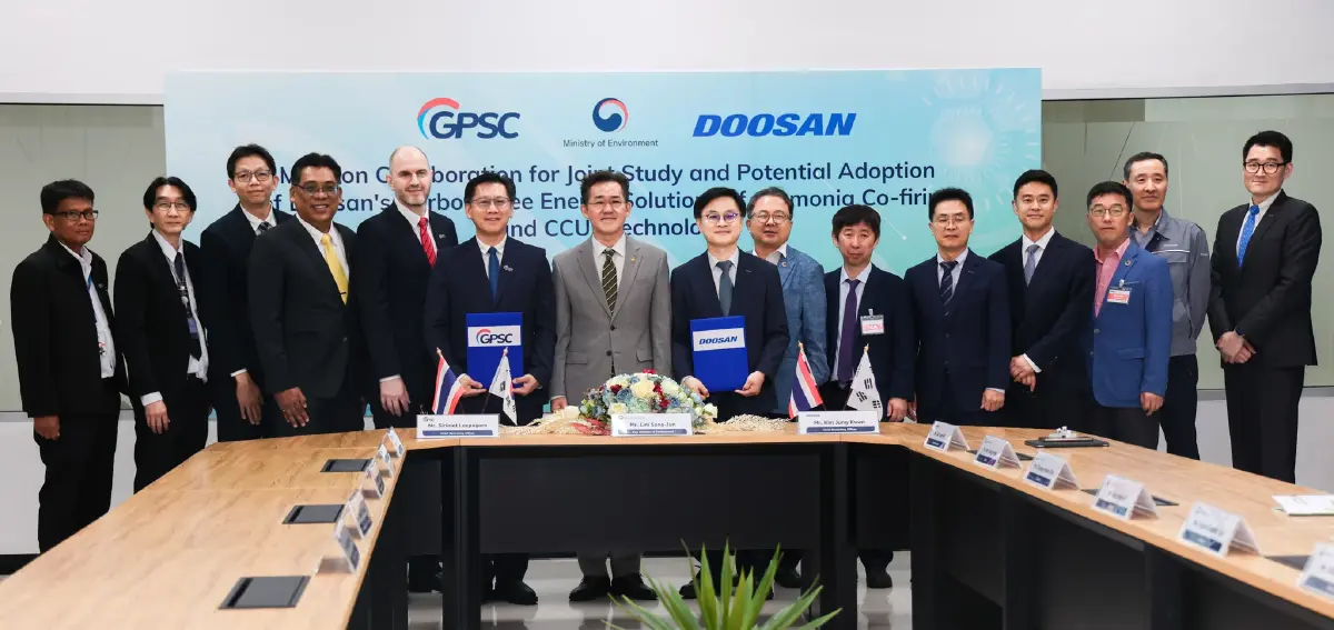 'GPSC-Doosan' พัฒนาเชื้อเพลิงร่วมแอมโมเนีย-CCUS มุ่งสู่เป้าหมาย Net Zero